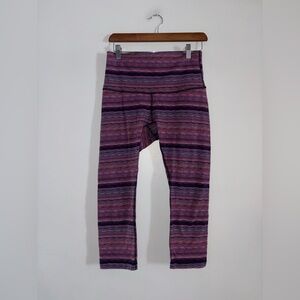 Lululemon | Purple Printed Crop Leggings